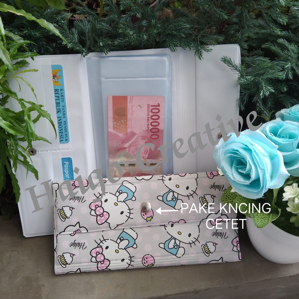 DOMPET HELLO KITTY - PENUTUP PAKE KANCING CETET