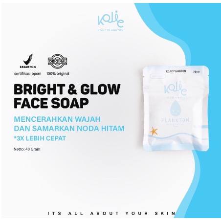 [MS] KOJIC PLANKTON BRIGHT AND GLOW FACE SOAP 40GR BPOM