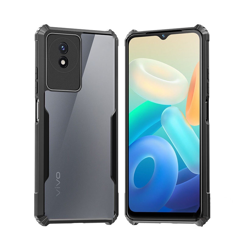 Softcase VIVO Y02 / Y17 / Y15 / Y12 / Y11 2019 / Y12i / Y20 / Y20i / Y20S / Y12S / Y12A / Y12T / Y19 / Y5S / Y50 / Y30 / Y30i / Y73 / Y35 / Y02S / Y16 / Y21 / Y21 2021 / Y21S / Y33S / Y21A / Y33T Casing Clear Armor Bumper Transparant ShockProof Soft case