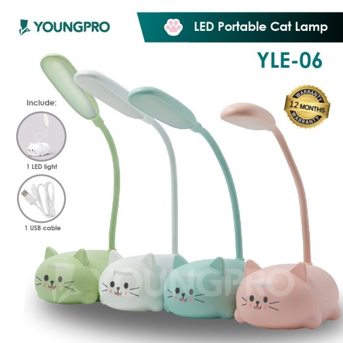 GARANSI YOUNGPRO YLE-06 - Lampu Meja Belajar Lampu Baca Karakter Lucu