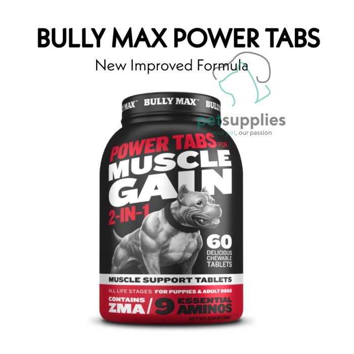 Terlaris Vitamin Anjing Bully Max- Penambah Massa Otot Anjing (Usa)