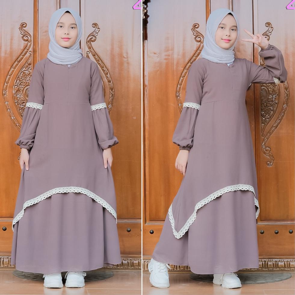 LANGSUNG ATC Gamis Malaysia Renda Anak Ori Zafirah Kids