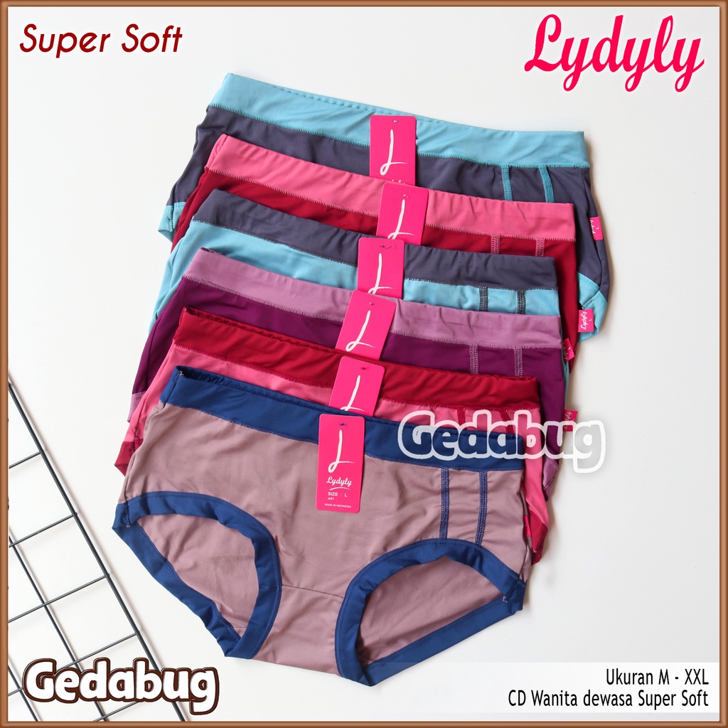 CD Wanita Lydyly 1155 Supersoft | Celana dalam wanita dewasa List warna | Gedabug
