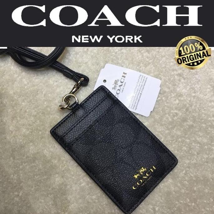 

COACH Id Lanyard In Colorblock Signature Canvas 100% AUTHENTIC!