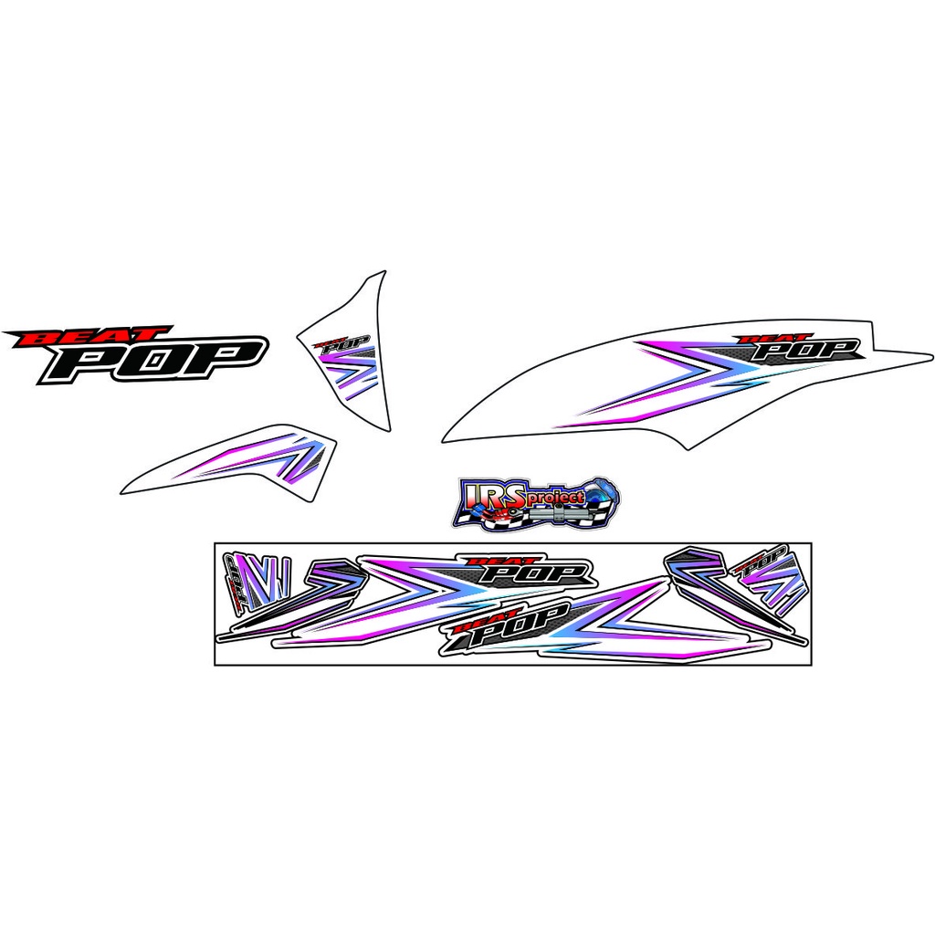 STRIPING VARIASI BEAT POP - Sticker Striping Variasi List Honda Beat POP