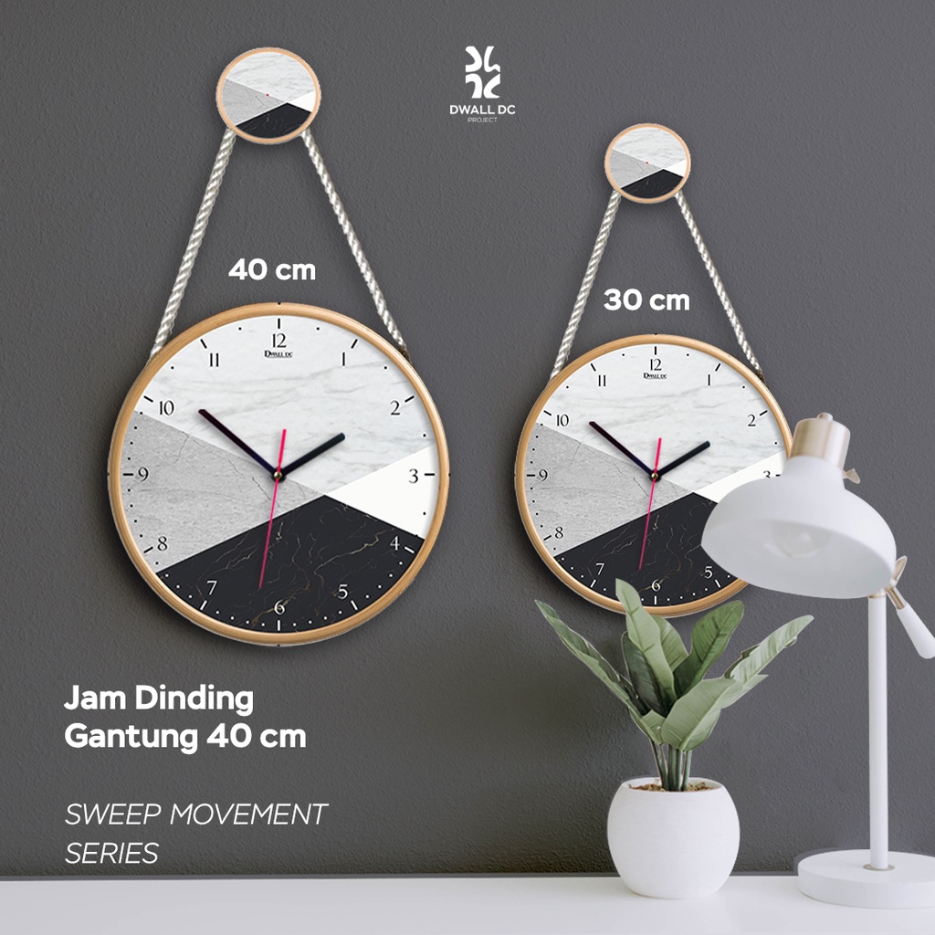 Jam Dinding Gantung Besar 40cm Jam Dinding Kayu Aesthetic Sweep Movement Series Jam Dinding Minimalis Aesthetic Art Minimalis Hiasan Dekorasi