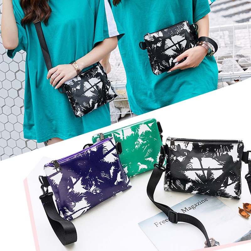 FYGALERY FYG1222 Tas Selempang Motif Daun Perempuan Slingbag Fashion Wanita Sling Bag Korea Murah