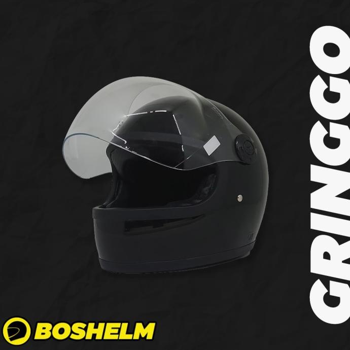 Helm Retro Fino Gringo Hitam Glossy Helm Cakil Full Face Sni Storfeecaa