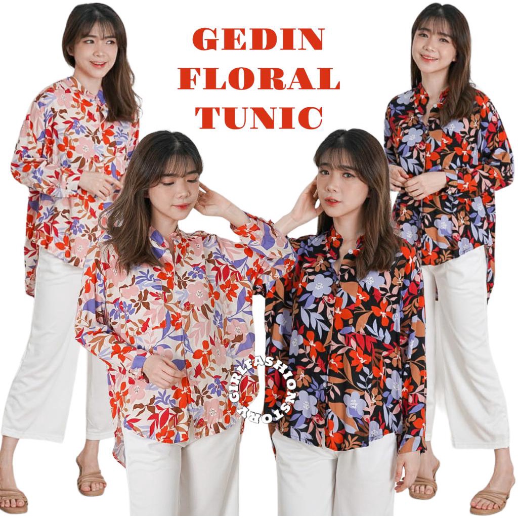 GFS GEDIN FLORAL RAYON VIESTE CALM TUNIC