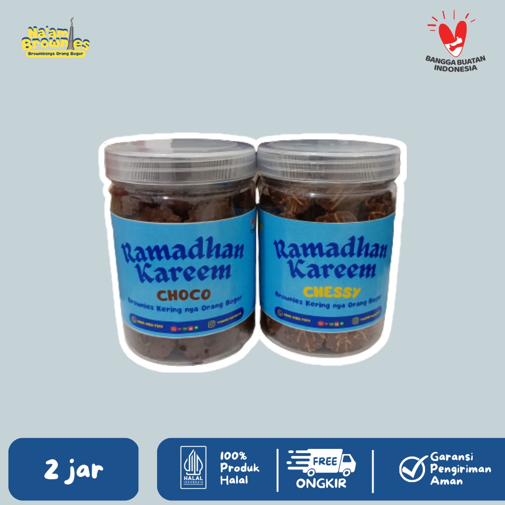 HAMPERS BINGKISAN RAMADHAN BROWNIES KERING ISI 2 TOPLES