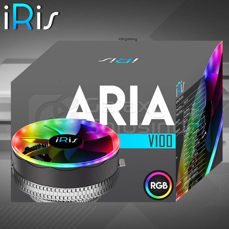 CPU Fan Cooler RGB - iRis ARIA RGB V100 / Pendingin Processor