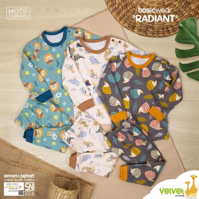 Velvet Junior Setelan Kancing Pundak Celana Panjang - Radiant