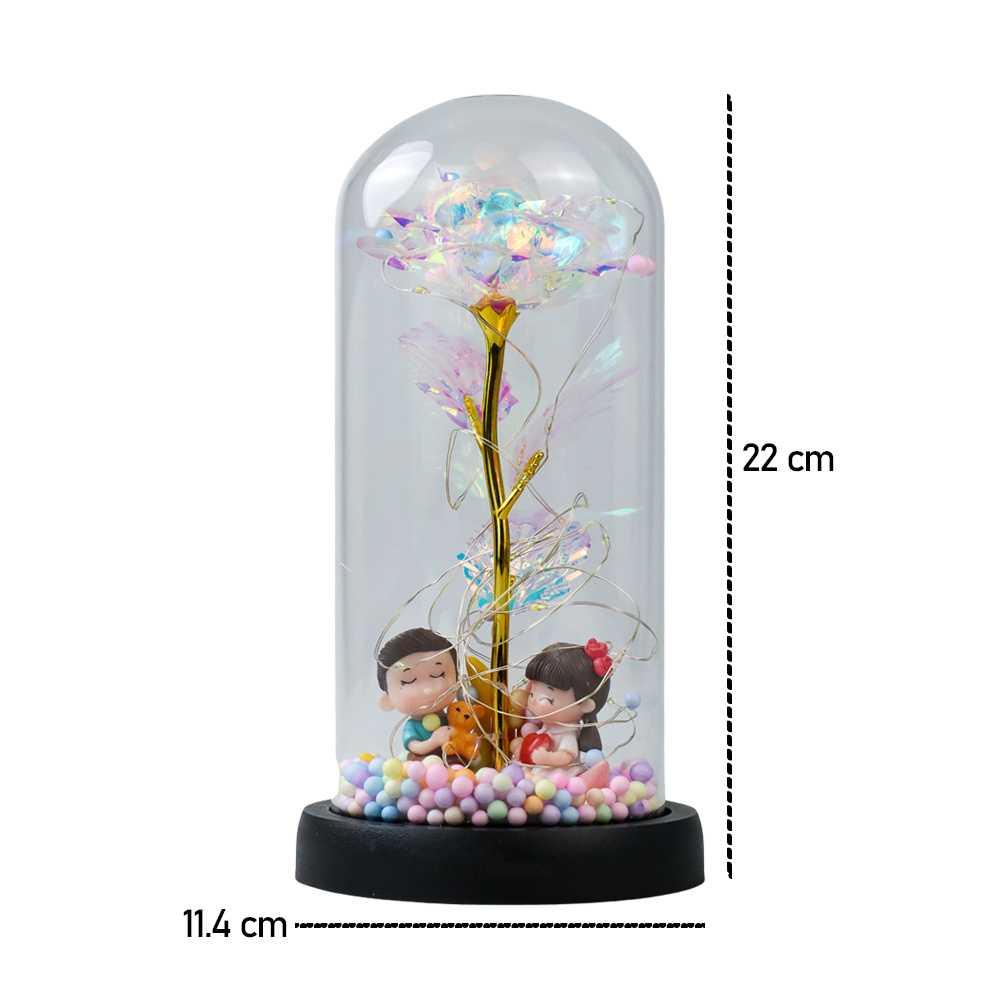 TaffHOME Lampu Meja Hias LED Mawar Beauty &amp; The Beast Bubble Colorful - RG-016 - Multi-Color