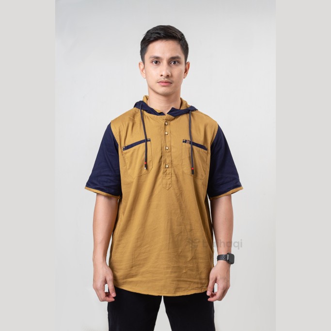 Baihaqi Kurta Hoodie Fathi Lengan Pendek BHK4