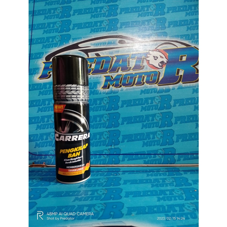 BARU TINGGAL SEMPROT SEMIR BAN SPRAY FOAM CARRERA PENGKILAP BAN 400ML