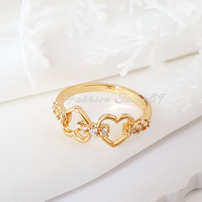 Cincin Dewasa Fashion Perhiasan  Lapis emas 18k bestquality cincin Bunga Cincin love Xuping yaxiya