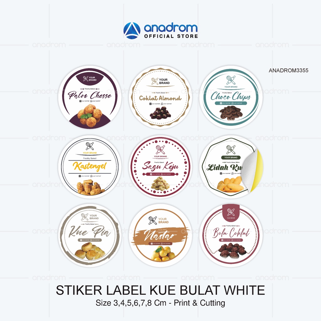 

Stiker Label Kue Bulat White | Sticker Label Kue Kering | Anadrom 3355