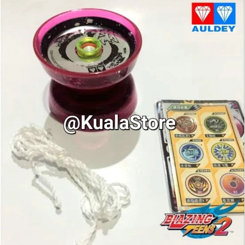 NEW  Yoyo Auldey Blazing Teens Original Feather Blade Metal Series Level 3 Yoyo Kuala Store