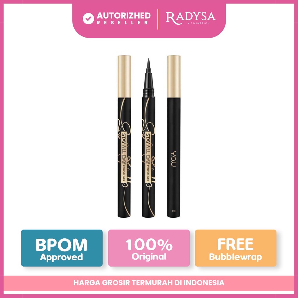 𝐑𝐀𝐃𝐘𝐒𝐀 - YOU Stay All Day Pen Eyeliner | Waterproof | Tahan Hingga 24 Jam