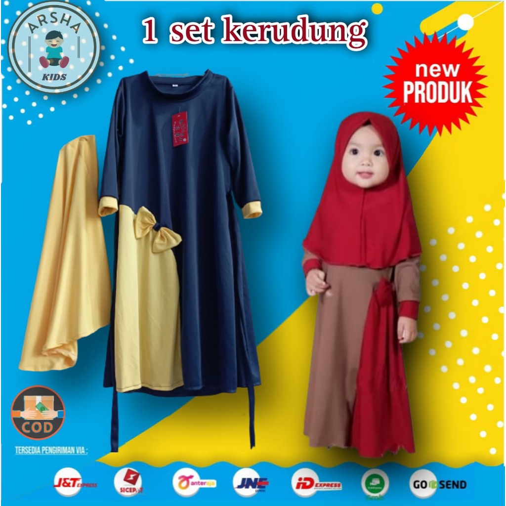 Gamis anak perempuan baju muslim anak perempuan pakaian muslim anak perempuan syar'i anak murah