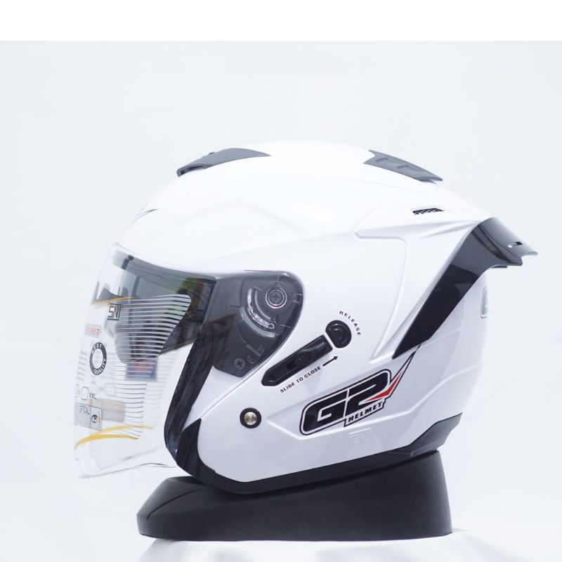 HELM G2 OPTIMEX SOLID PAKET GANTENG SPOILER,SNI