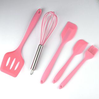 Sgmshop Spatula Silikon Set Utensil Alat Masak 5 in 1 Tahan Panas Sutil