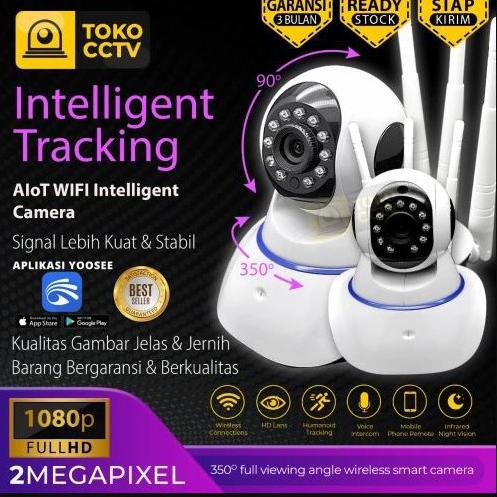 TERBARU CCTV IP Cam Wifi 3 Antena YOOSEE 1080p HD IP Camera Wireless 360° View Night Vision Infrared