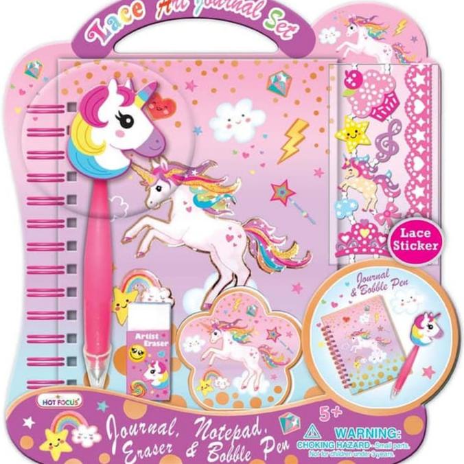 

Buku Diary Lace Art Unicorn Set dengan Sticker Renda HOT FOCUS