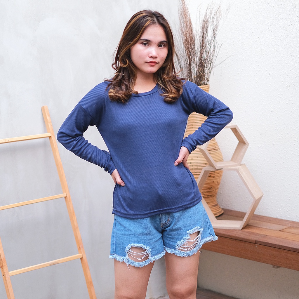 MakeGrosir - TOP ATASAN RIB LENGAN PANJANG | LONGSLEEVE SHIRT BASIC