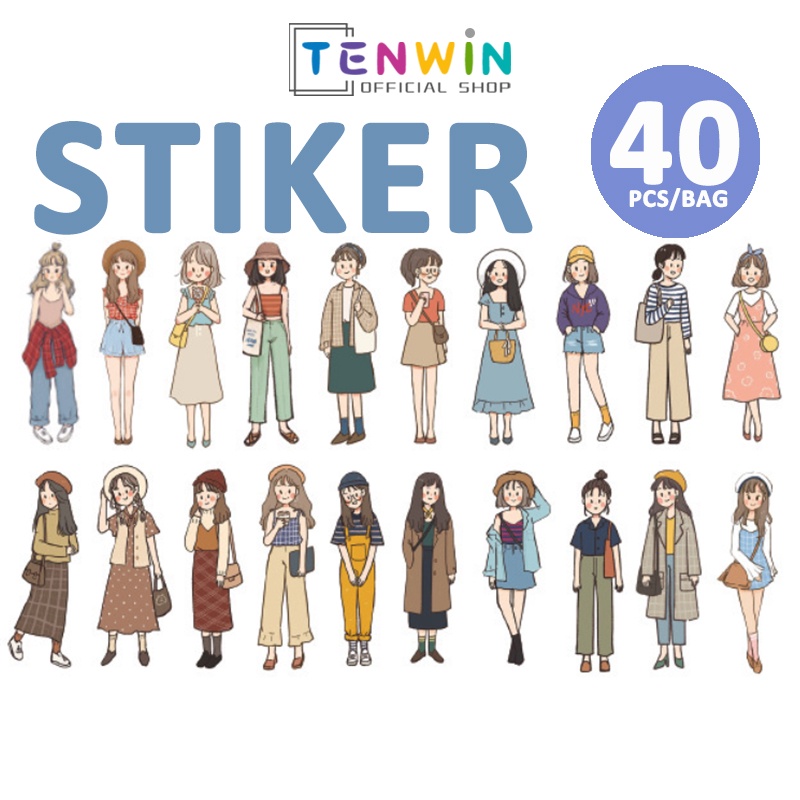

washi tape/Akun tangan stiker DIY stiker karakter kartun lucu kreatif dan selotip kertas-Tenwin