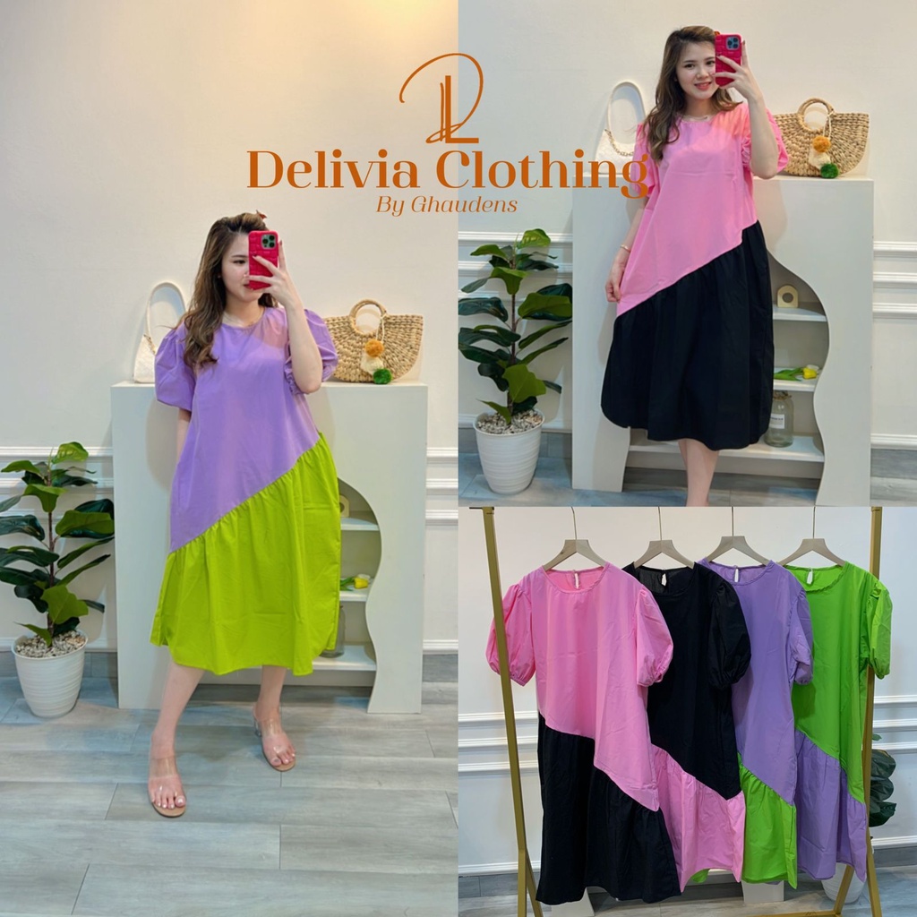 Delivia - Midi Dress Simetrie Poplin Import 6993