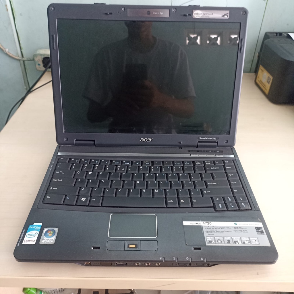 Laptop Acer core2duo 2gb 160gb Minus Batre