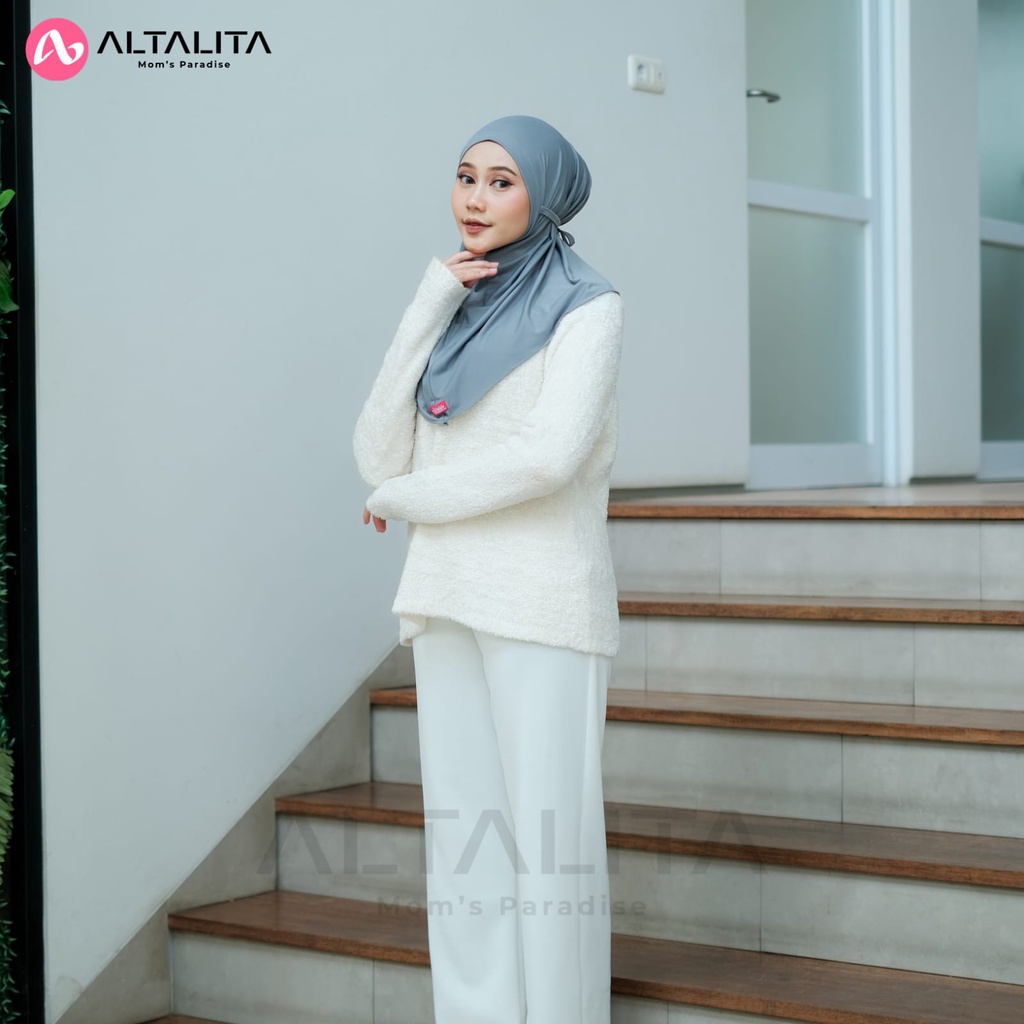 Altalita - Jilbab Bergo Nyta Hijab Sport Instan Tali Non Pet / Non Pad Bahan Jersey Premium Cocok Untuk Olahraga Volly Futsal Senam dan Sehari-Hari