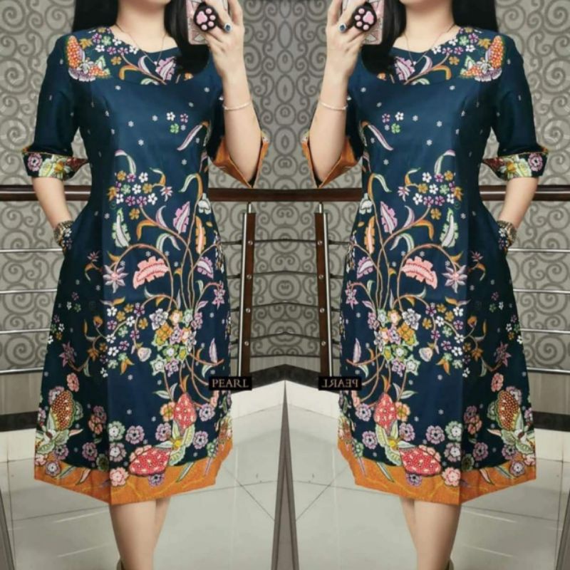 DRESS BATIK KUPU ALUSAN MODERN UNGGUL JAYA