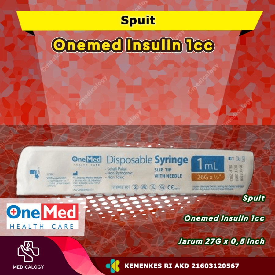 OneMed Spuit 1 CC Insulin Ecer