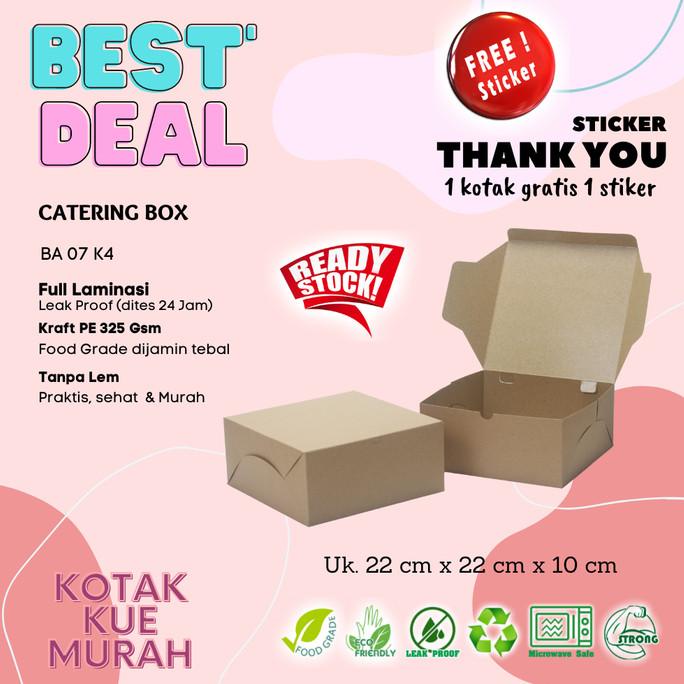 

Kotak Kue Uk. 22 X 22 X 10 Cm Laminasi Anti Bocor Kotak Kraft