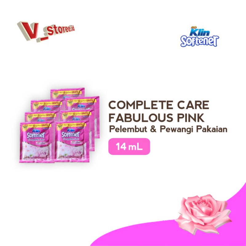 So Klin Softener Complete Care Fabulous Pink 1 X BILAS 14 mL | Pelembut & Pewangi Konsentrat Anti Ba