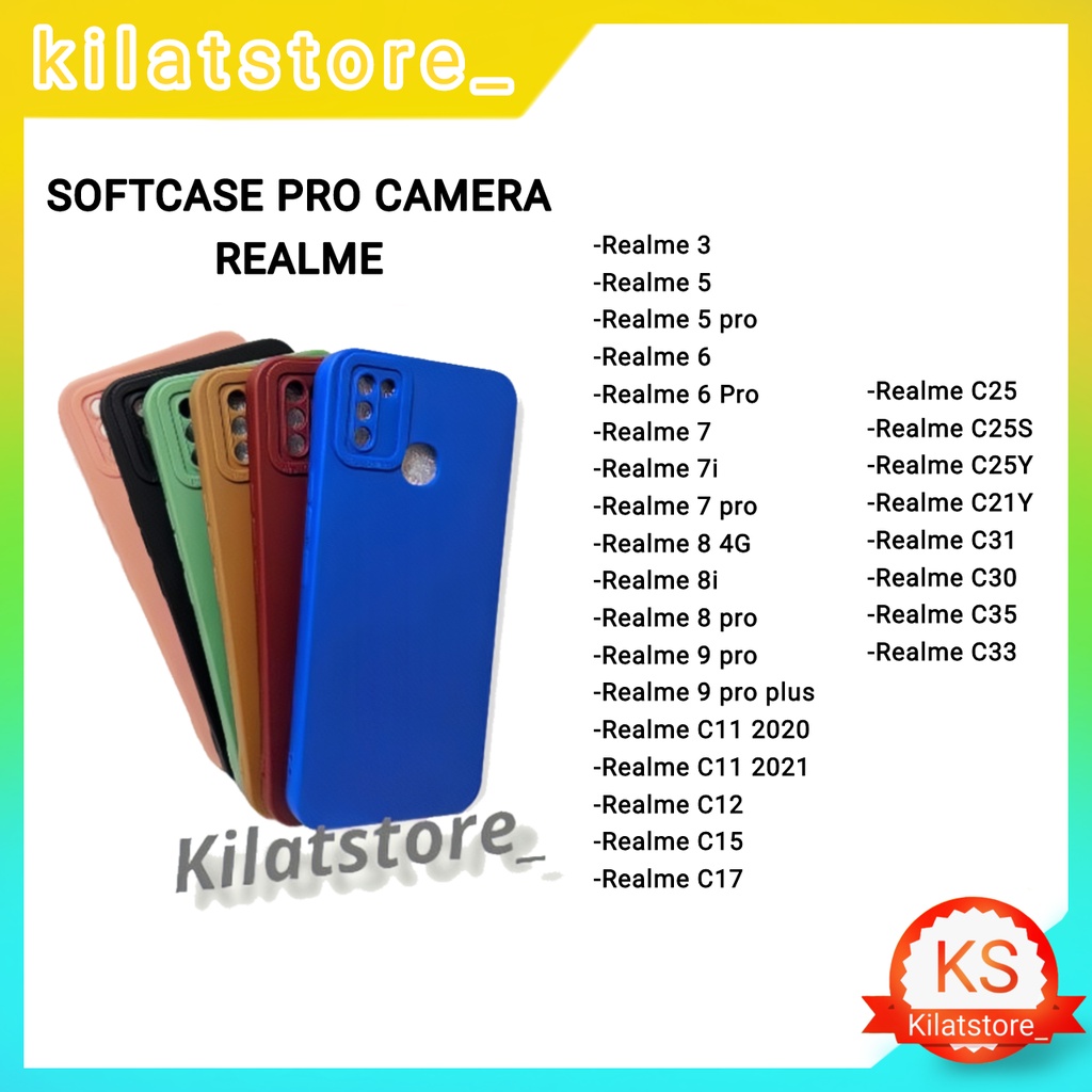 Soft Case Macaron Candy + Protect Camera for Realme