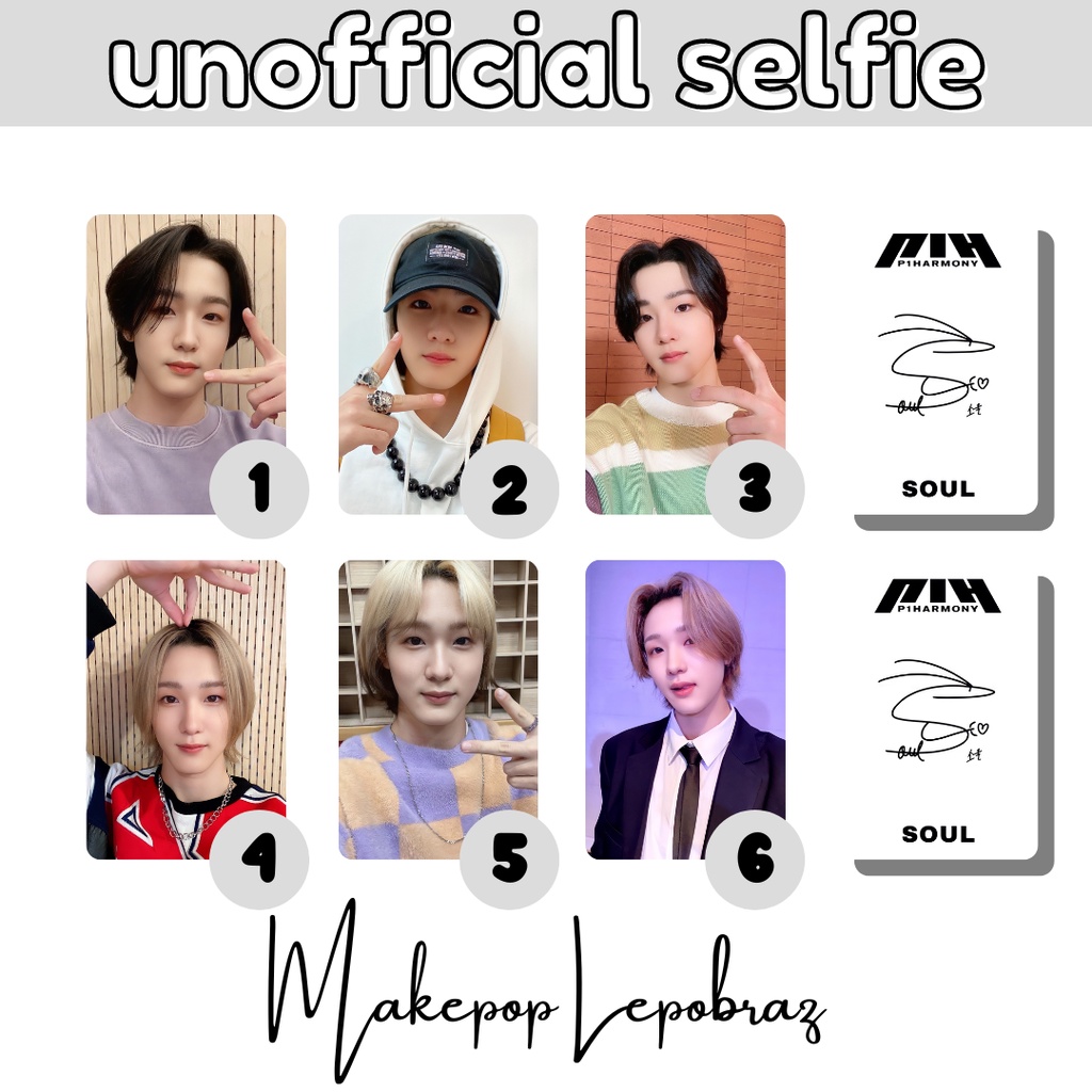 [MIN. 3 PC] P1HARMONY UNOFFICIAL SELFIE - BOYFRIENDABLE PC KEEHO SOUL JIUNG JONGSEOB INTAK THEO