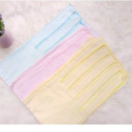 3 Pcs Amet Gurita Tali dan Rekat Bayi Polos Motif Warna