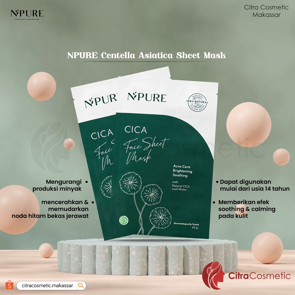 Npure Cica Face Sheet Mask 20 Gr