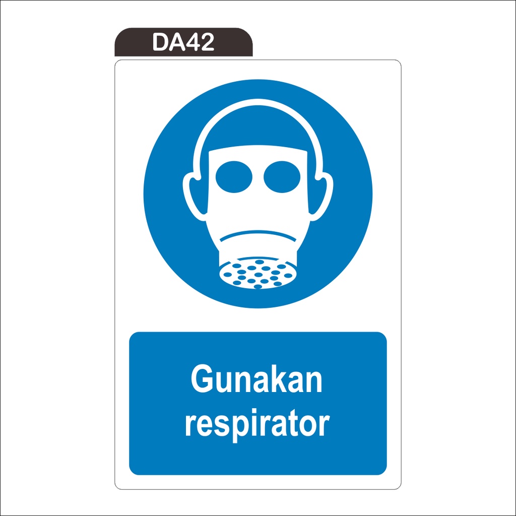 

RAMBU GUNAKAN RESPIRATOR (STICKER ONLY)