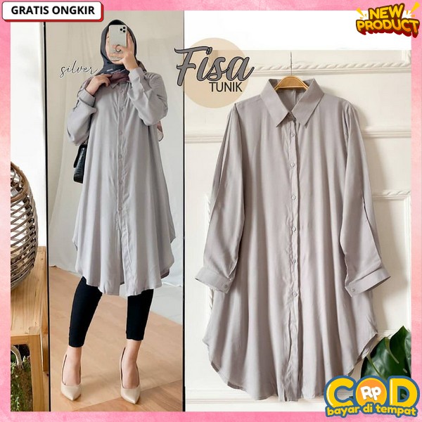 Baj Tuniq Kerja Kantor Bju Thunik Kuliah Perguruan Tinggi Baju Tunik Cewek Cantik Bj Tunika Dress Mo