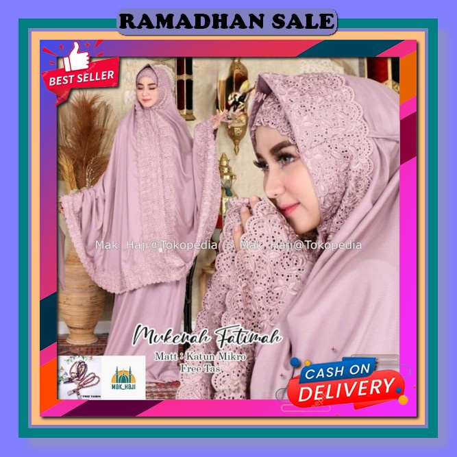 Mukena Dewasa Katun Rayon Nadira Melati Timbul Mewah Bahan Adem Katun Mixro Terbaru 2022 Mukena Muke