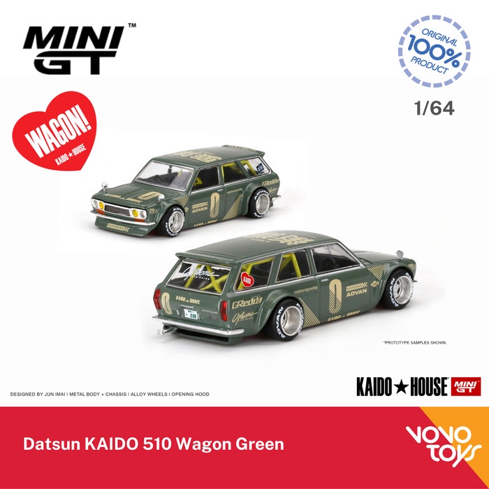 MINIGT KAIDO HOUSE 510 WAGON GREEN MINI GT TERMURAH