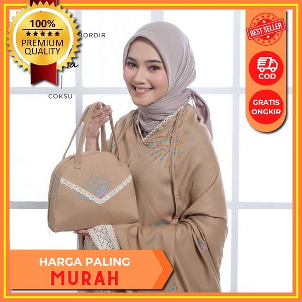 Mukena Dewasa Tie Die Katun Rayon 3In 1 Traveling Jumbo Terbaru Free Tas Cantik Simpel Kekinian Muke
