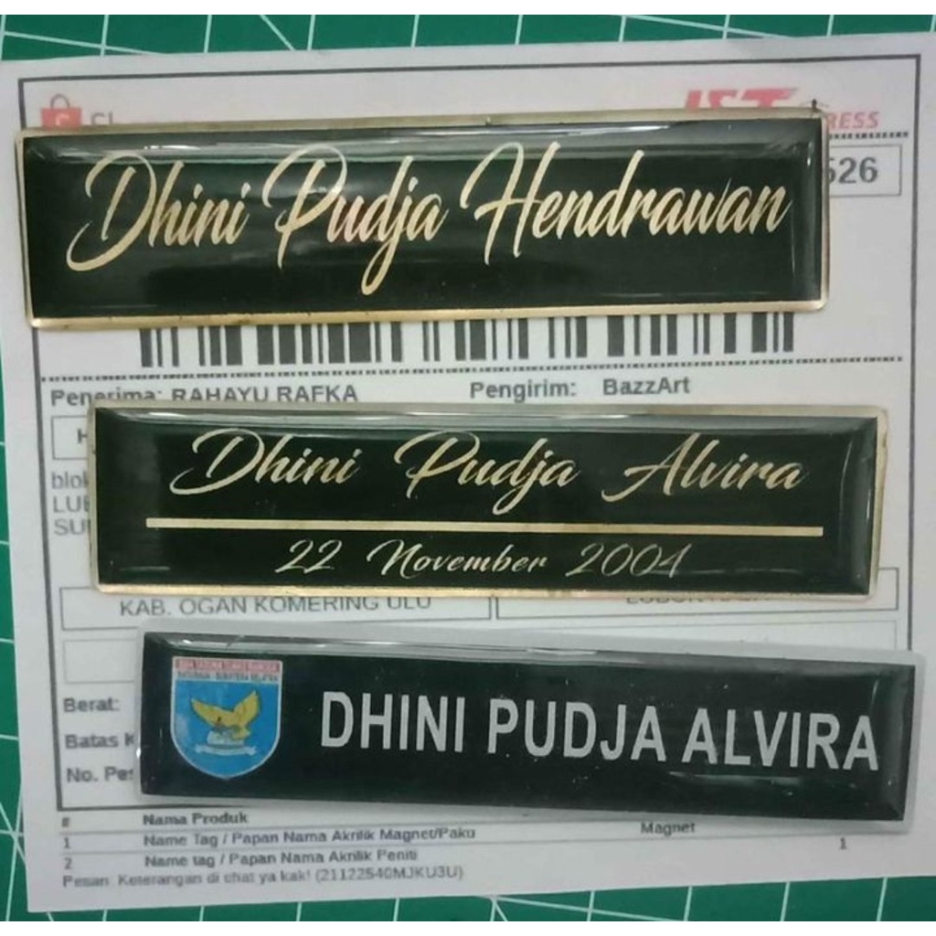 

Name Tag Magnet Peniti Kuningan I Name Tag Sekolah / karyawan