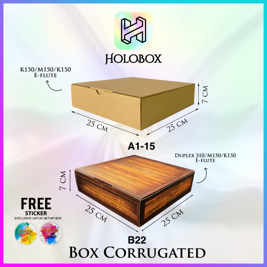 

Kotak Kue | Dus Kue | Kotak Serbaguna | Kraft | Murah 25x25x7 Box Packaging Polos | A1-15