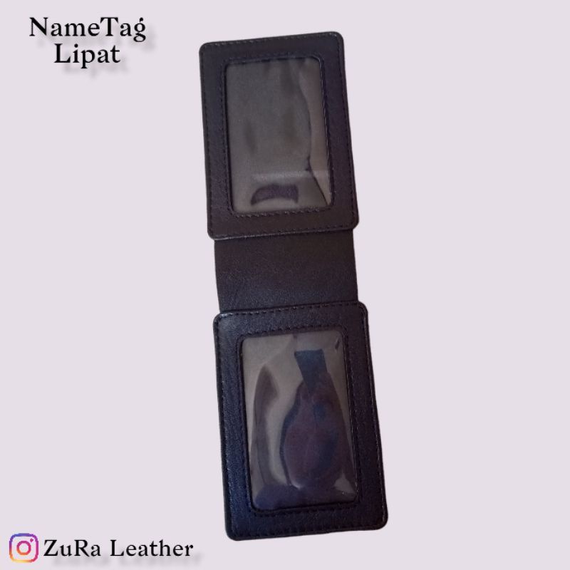 

Name tag lipat bahan kulit asli