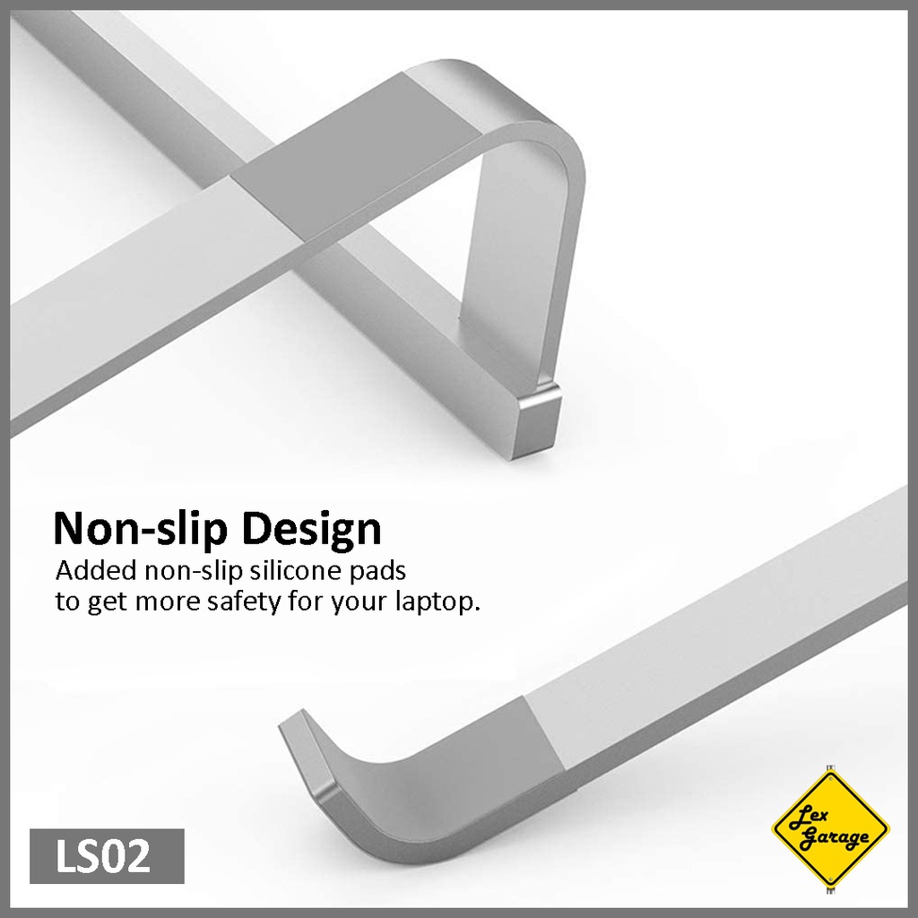 Stand Laptop Macbook Stand Holder Aluminium Dudukan Penyangga Laptop
